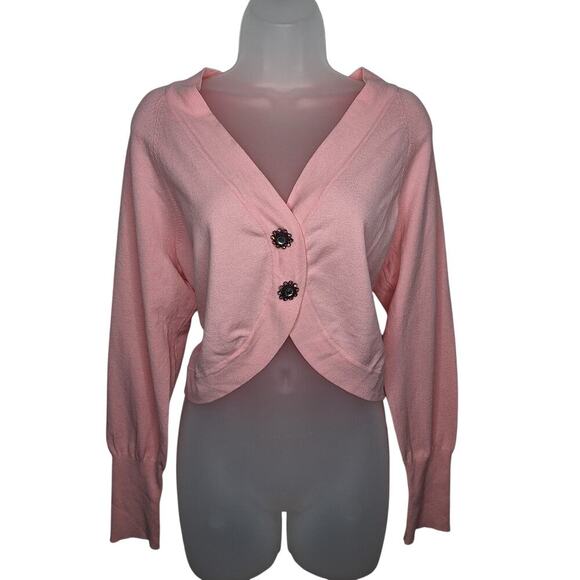 Emma James Sweaters - Vintage Y2K Cropped Cardigan Emma James XL Jewel Rhinestone Fairy Kei Coquette